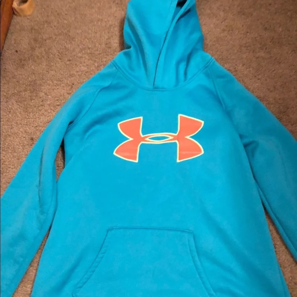 Blue girl under armor hoodie